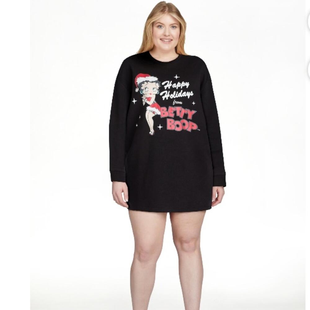 Grayson Social Betty Boop Sleep Dress and Cozy Headband 2-piece Set,